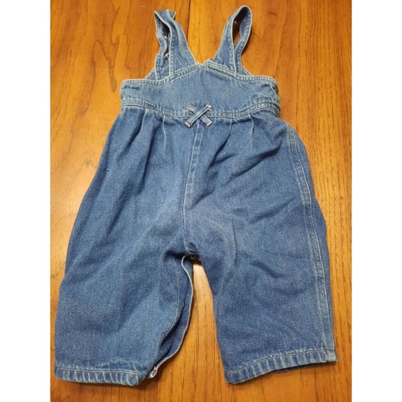 Little Ones Bibs Toddler Girls Denim Overalls Vintage 12 Months - Picture 5 of 9